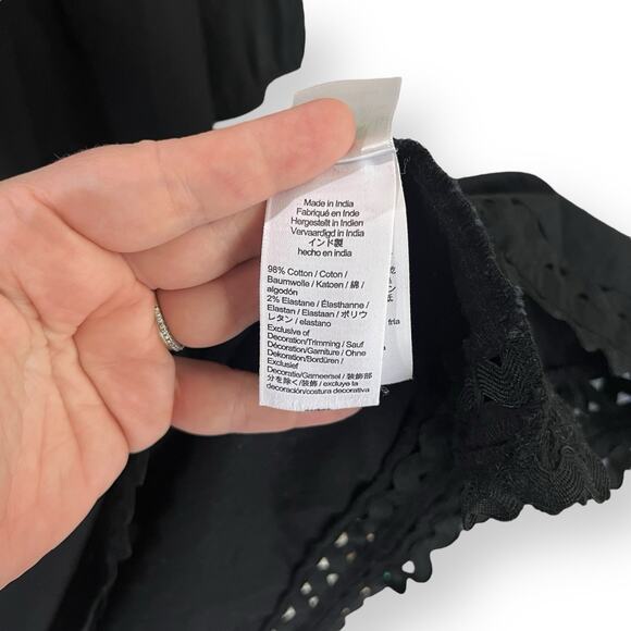 J. Crew Black Lace Trim Midi Dress - Picture 8 of 11